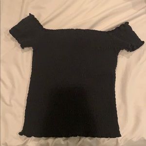 Black off shoulder top